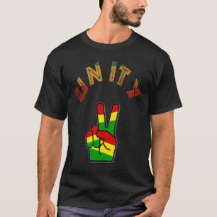 T-shirt Rastafari Reggae Unity Peace Citation Rasta Colonn