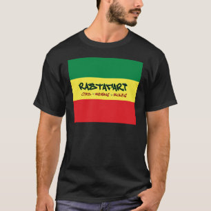 T-shirt Rastafari vit chemise de règles de règnes