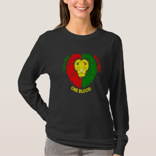 T-shirt Rastafarien Rouge Jaune Vert Vêtements Rasta Lion