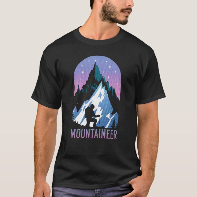 T-shirt Raster Mountaineer hommes vintages (Devant)