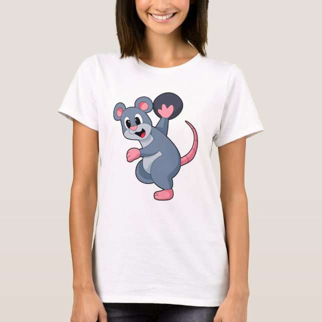 T-shirt Rat à Bowling avec Bowling boule (Devant)