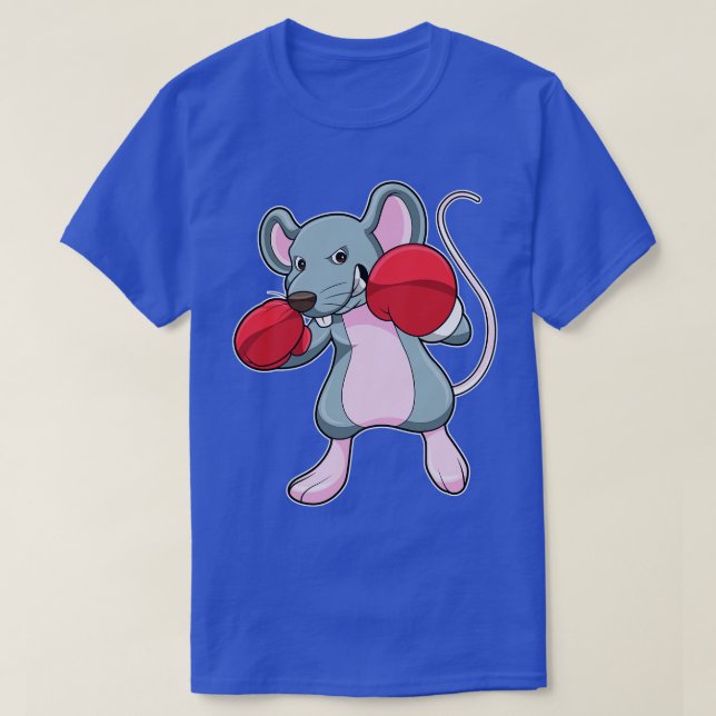 T-shirt Rat à la boxe avec gants de boxe (Design devant)