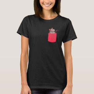 T-shirt Rat Animal Cute Pocket Animaux Propriétaire Rodent