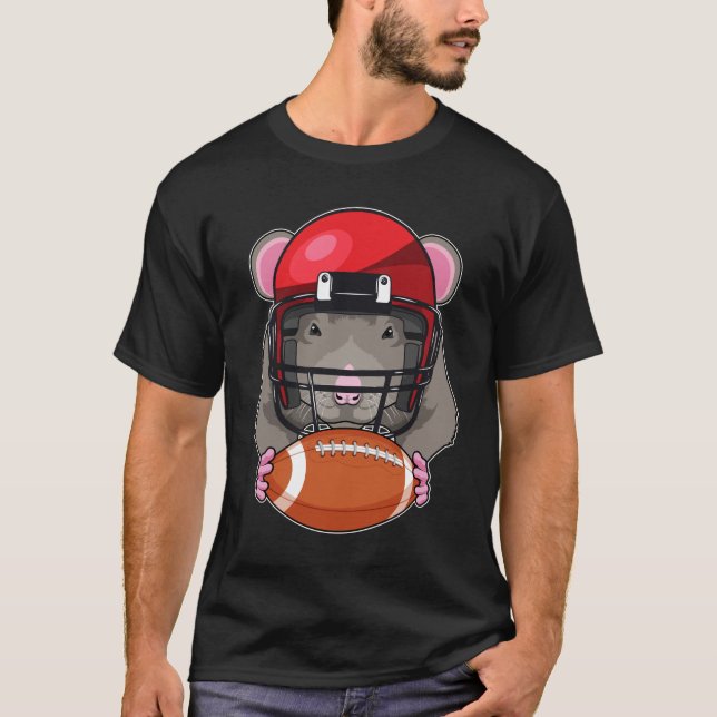 T-shirt Rat au football (Devant)