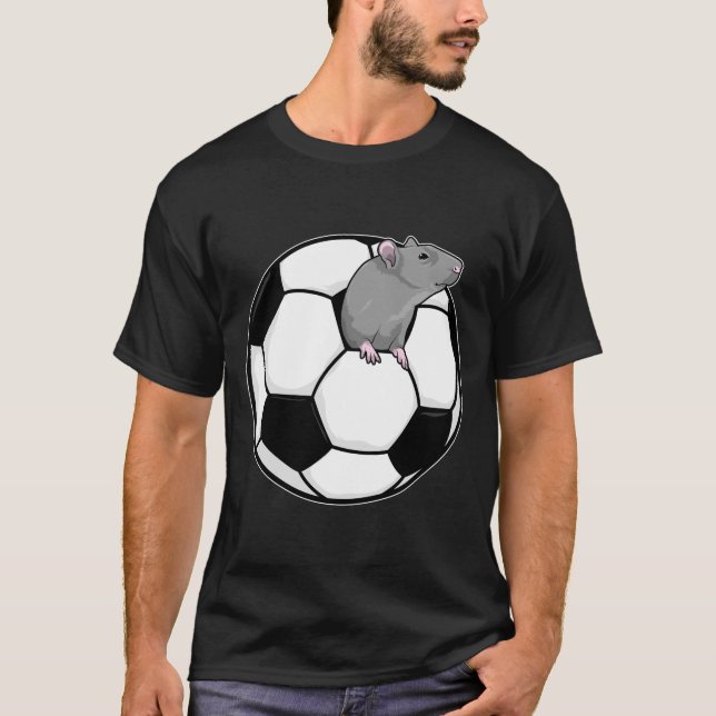 T-shirt Rat avec balle de football (Devant)