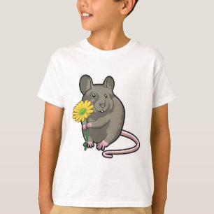 T-shirt Rat avec fleurs jaunes