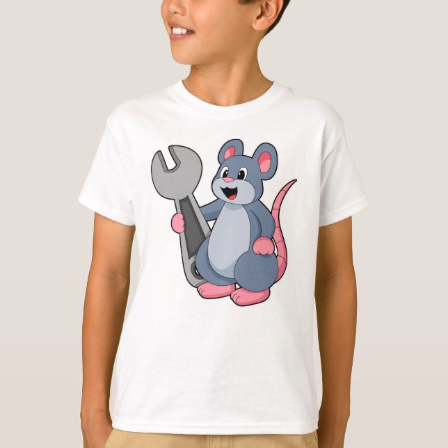 T-shirt Rat comme mécanique avec clé (Devant)