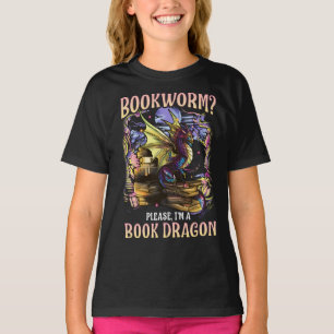 T-shirt Rat de bibliothèque je veuillez être un dragon de