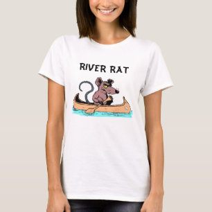 T-SHIRT RAT DE RIVIÈRE DANS LE CANOË