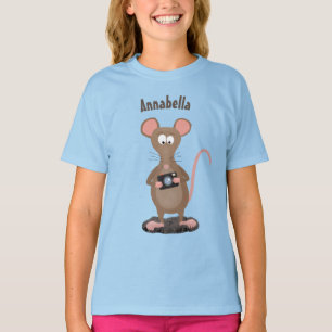 T-shirt Rat drôle avec dessin animé de la caméra
