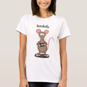 T-shirt Rat drôle avec dessin animé de la caméra