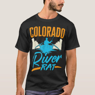 T-shirt Rat du Colorado Rafting Canoë Bateau de pêche