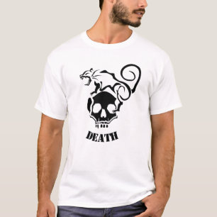 T-shirt Rat en colère sur un crâne mal