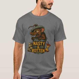 T-shirt Rat nasté et Rotten dans les ordures peut graphiqu