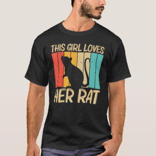 T-shirt Rat Pour Filles Enfants Souris Animaux Animaux Rat