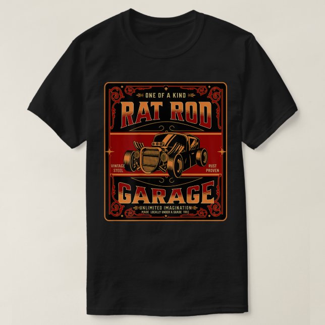 T-shirt Rat Rod Garage Shade Tree Mécanique (Imprimer Sur  (Design devant)