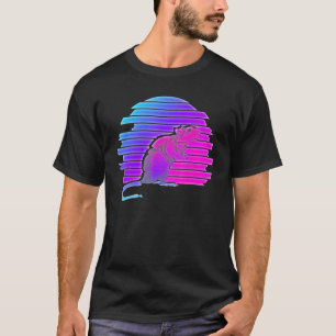 T-shirt Rat Synthwave Propriétaire de Animal de Compagnie