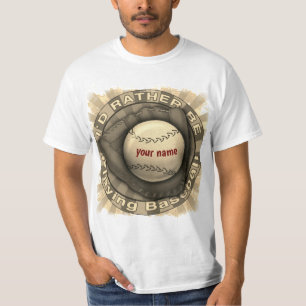 T-shirt Rather play baseball