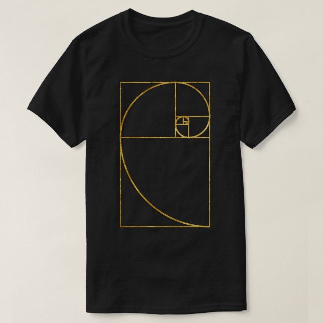 T-shirt Ratio d'or Spirale Sacrée Fibonacci (Design devant)