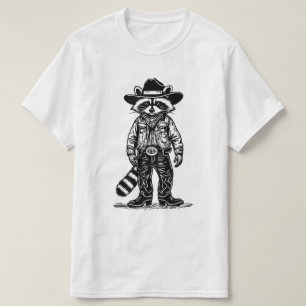 T-shirt raton laveur cowboy