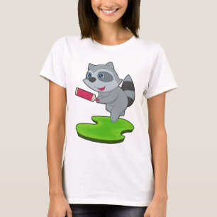 T-shirt Raton laveur Cricket Batte de cricket