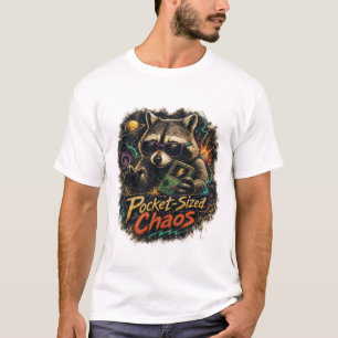 T-shirt Raton laveur de jeu rétro de chaos de poche Spa co