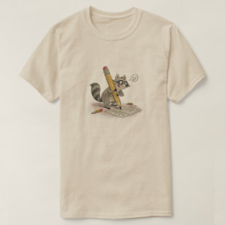 T-shirt Raton laveur dessiné à la main