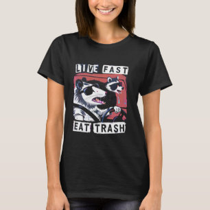 T-shirt Raton laveur d'ordures de rue de chats de fun poss