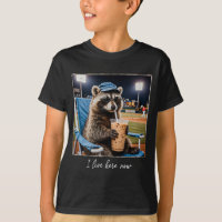 Raton laveur drôle de baseball J'habite ici mainte