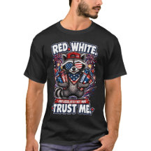 T-shirt Raton laveur Feux d'artifice 14 juillet