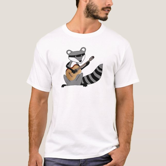 T-shirt Raton laveur jouant la guitare (Devant)