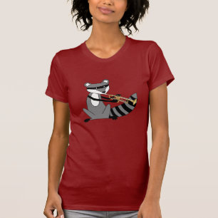 T-shirt Raton laveur jouant la trompette