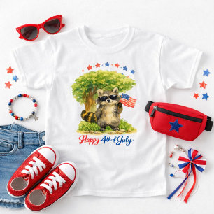 T-shirt Raton laveur patriotique fantaisiste 14 juillet An