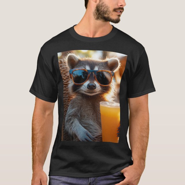 T-shirt Raton laveur reste cool (Devant)