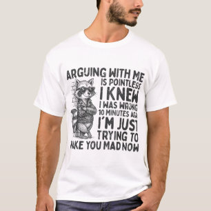 T-shirt Raton laveur sarcastique discuter avec moi est inu