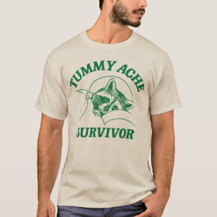 T-shirt Raton laveur survivant des maux de ventre Mème Vin