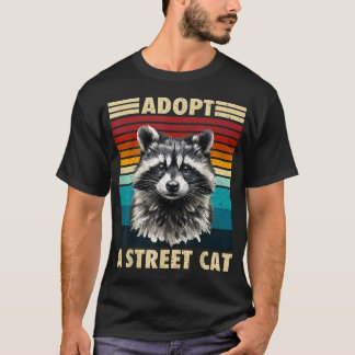 T-shirt Raton laveur Vintage Rétro Pour Femmes Hommes Enfa