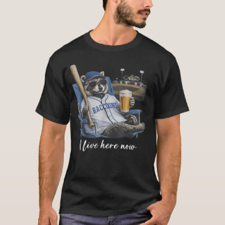 T-shirt Ratons laveurs drôles Bière Terrain de baseball Je