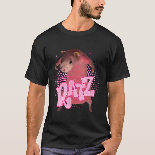 T-shirt Ratz Fun Pink Souris Rat Mème Hommes Femmes Hallow (Devant)