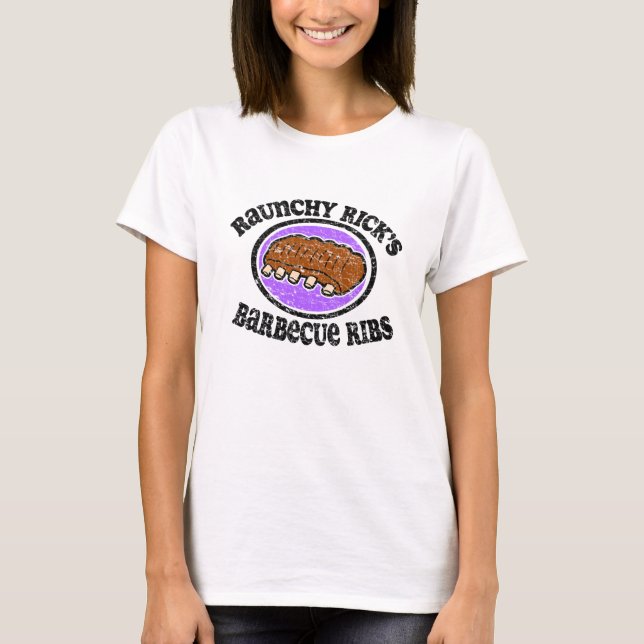 T-shirt Raunchy Rick's Barbecue Ribs (Devant)