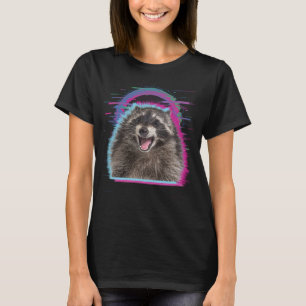 T-shirt Rave Raccoon DJ Tech House Underground Music Retro