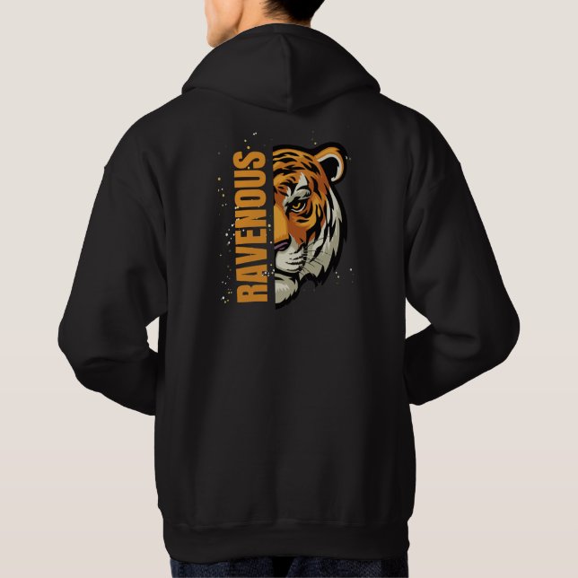 T-Shirt RAVENOUS Tiger Hoodie – Bold & Fierce (Back)