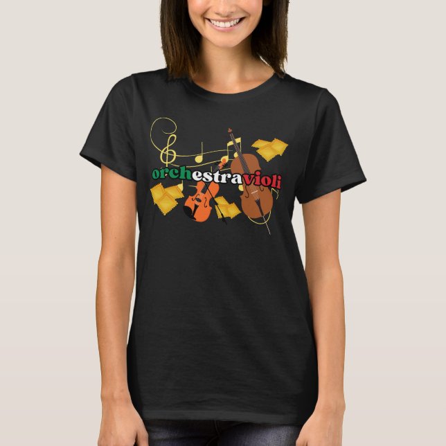 T-shirt Ravioli Pasta ORCHESTRAVIOLI Couleurs italiennes M (Devant)