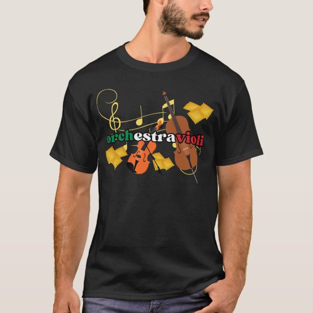 T-shirt Ravioli Pasta ORCHESTRAVIOLI Couleurs italiennes M (Devant)