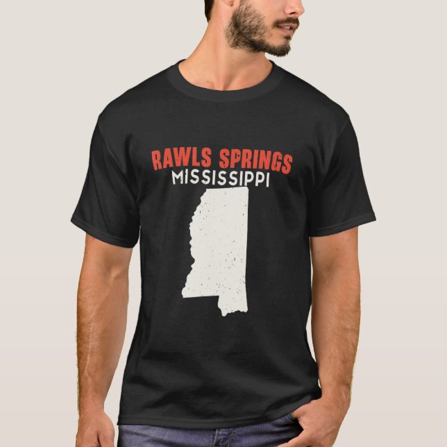 T-shirt Rawls Springs Mississippi USA State America Travel (Devant)