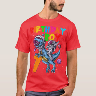 T-shirt Rawr 7 ans Anniversaire Garçon astronaute équitati