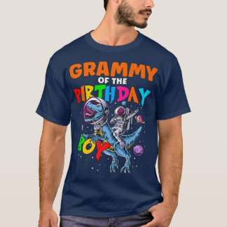 T-shirt Rawr Grammy Of The Birthday Boy Astronaut Riding D