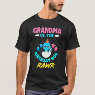 T-shirt Rawr I Est La Grand-Mère Du Garçon D'Anniversaire