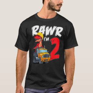 T-shirt Rawr I'm 2 C'est mon 2ème anniversaire Dinosaure s