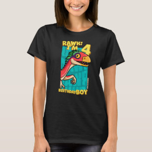 T-shirt Rawr I'm 4 Birthday Boys 4th Birthday Dino Deinony